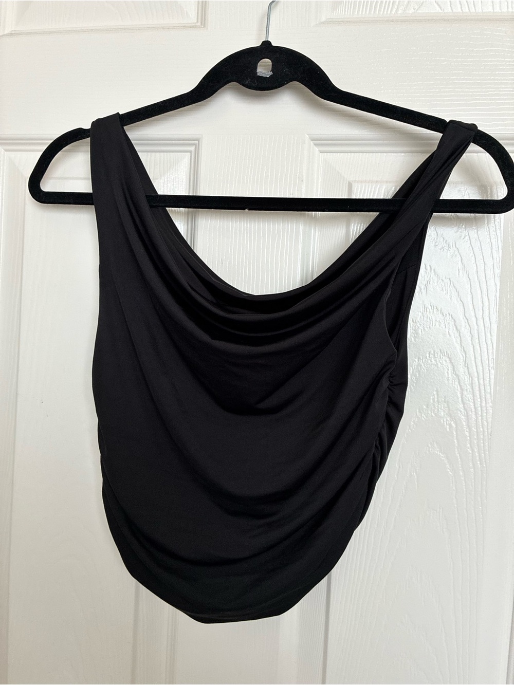 Black Draped Women’s Tank Top